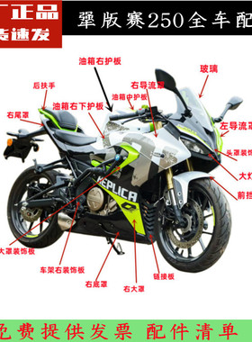 钱江赛250犟版赛QJ250GS-29F导流罩大板大灯头罩护板尾罩车壳油箱