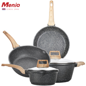 英国明爵锅具套装 全套家用炒锅不粘锅三件套厨具电磁炉通用锅组合