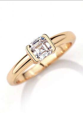 小众设计方钻宝塔戒指简约时尚轻奢方形极简女士戒指