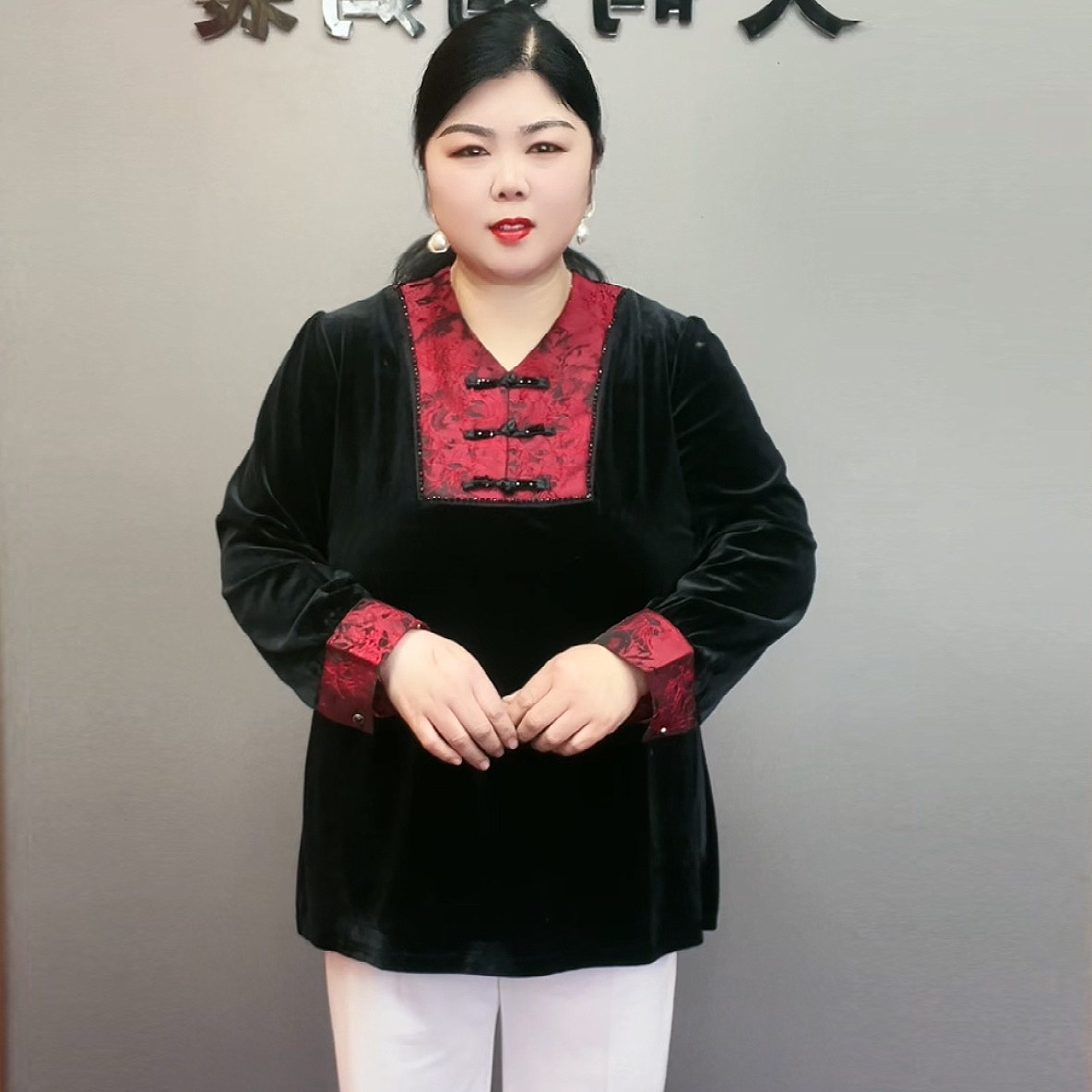 民族风妈妈装加肥加大码长袖打底