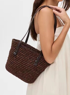 纽约小众Bembien 多色编织牛皮托特包 单肩包手提包通勤