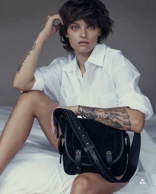 Jerome Dreyfuss 女士秋冬新款黑色麂皮单肩这款手提包