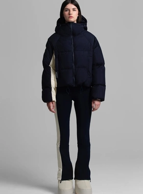 Cordova 女士秋冬双色绗缝羽绒连帽滑雪服保暖外套