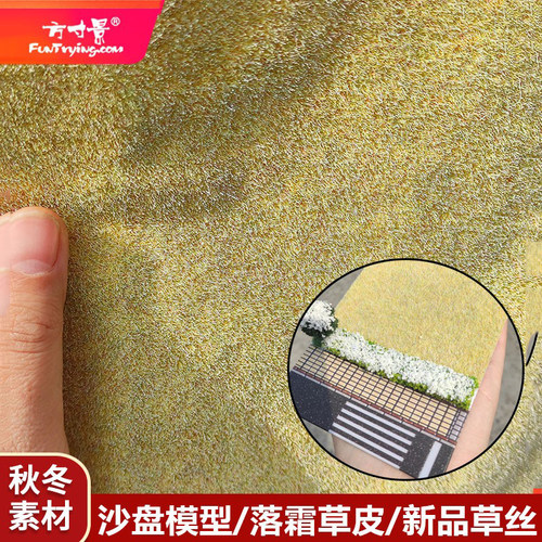 方寸景沙盘材料秋冬季草丝落霜