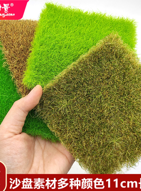 方寸景微缩仿真野草厚草皮手撕草块模型沙盘绿化材料11cm