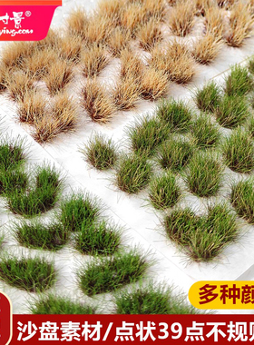 方寸景微缩模型草团草簇野草点状不规则地台装饰战锤沙盘军事野外
