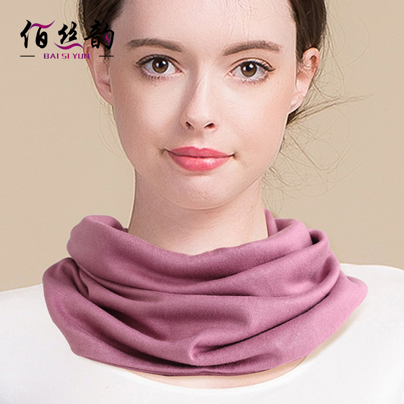 羊绒真丝加厚女秋冬保暖围脖百搭