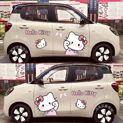 kitty猫车贴纸五菱宏光四门