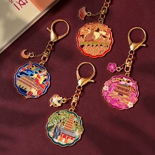 西安景点钥匙扣背包挂件大唐不夜城兵马俑周边大雁塔钟楼纪念品
