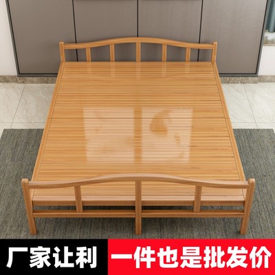 免安装折叠竹床单人双人加厚加固