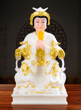 12寸16寸汉白玉新款泰山娘娘神像