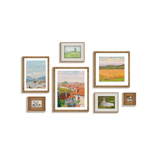 斯柏达少女心事北欧田园风景组合小清新挂画客饭厅卧室床头壁画