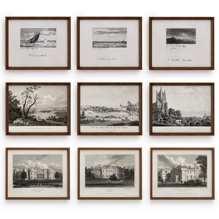 《远山庄园》风景客厅实木小美式装饰画有框怀旧复古卧室餐厅挂画