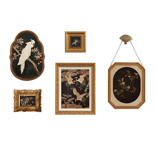 《瑞鹤》法式中古风仙鹤国风装饰画书房客厅餐厅斗柜墙面壁饰挂画