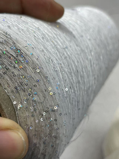 燕赵蠡 费雯丽2025纯棉密集型珠片线100g装超细配线 蕾丝毛线伴侣