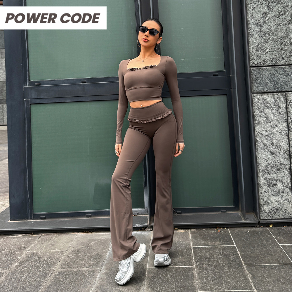 2025秋冬新款方领高腰瑜伽服套装