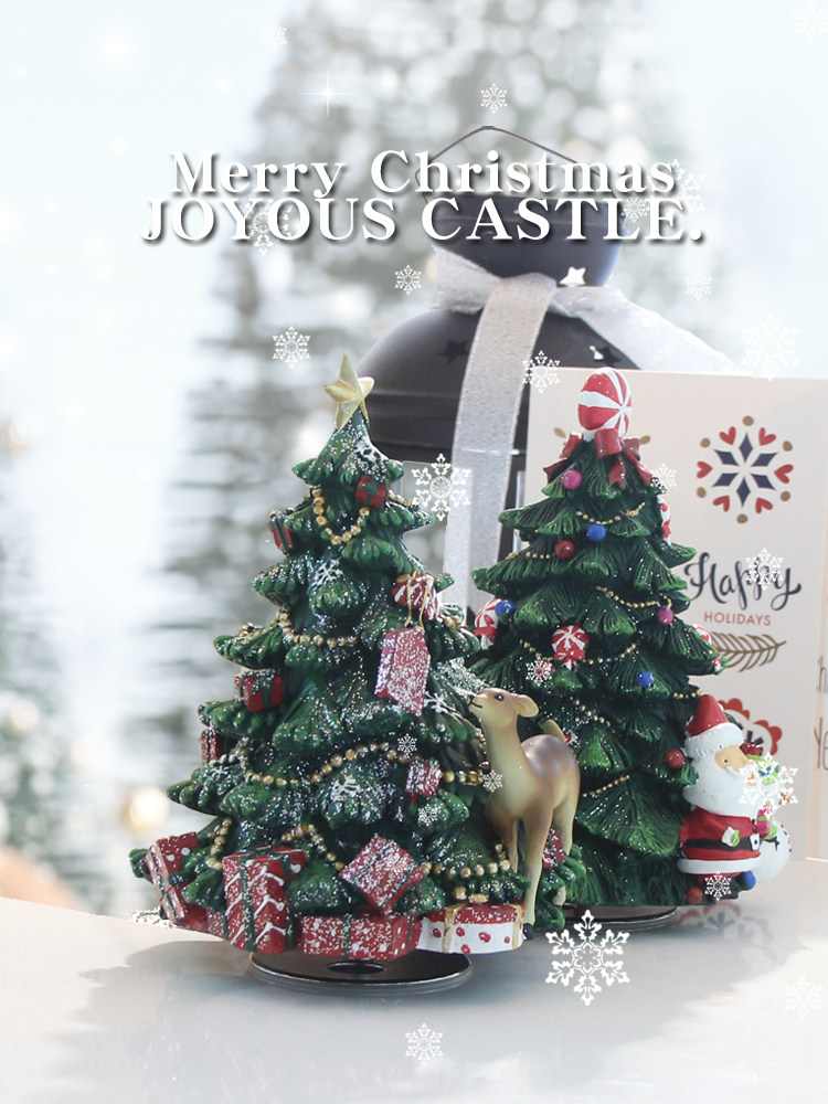 2024 미국 고급 산타 클로스 장식품 선물 귀여운 엘크 크리스마스 장식 뮤직 박스 뮤직 박스