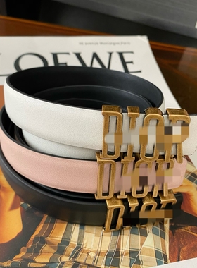 CD百搭金属字母腰带女网红ins细腰带PU西服大衣衬衣收腰2.5cm