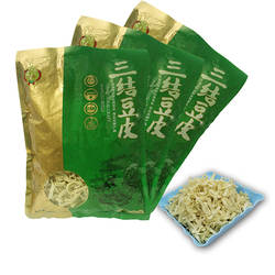 3袋装湖北应城土特产干手工三结绿豆豆丝豆皮豆腐皮豆折速食早餐