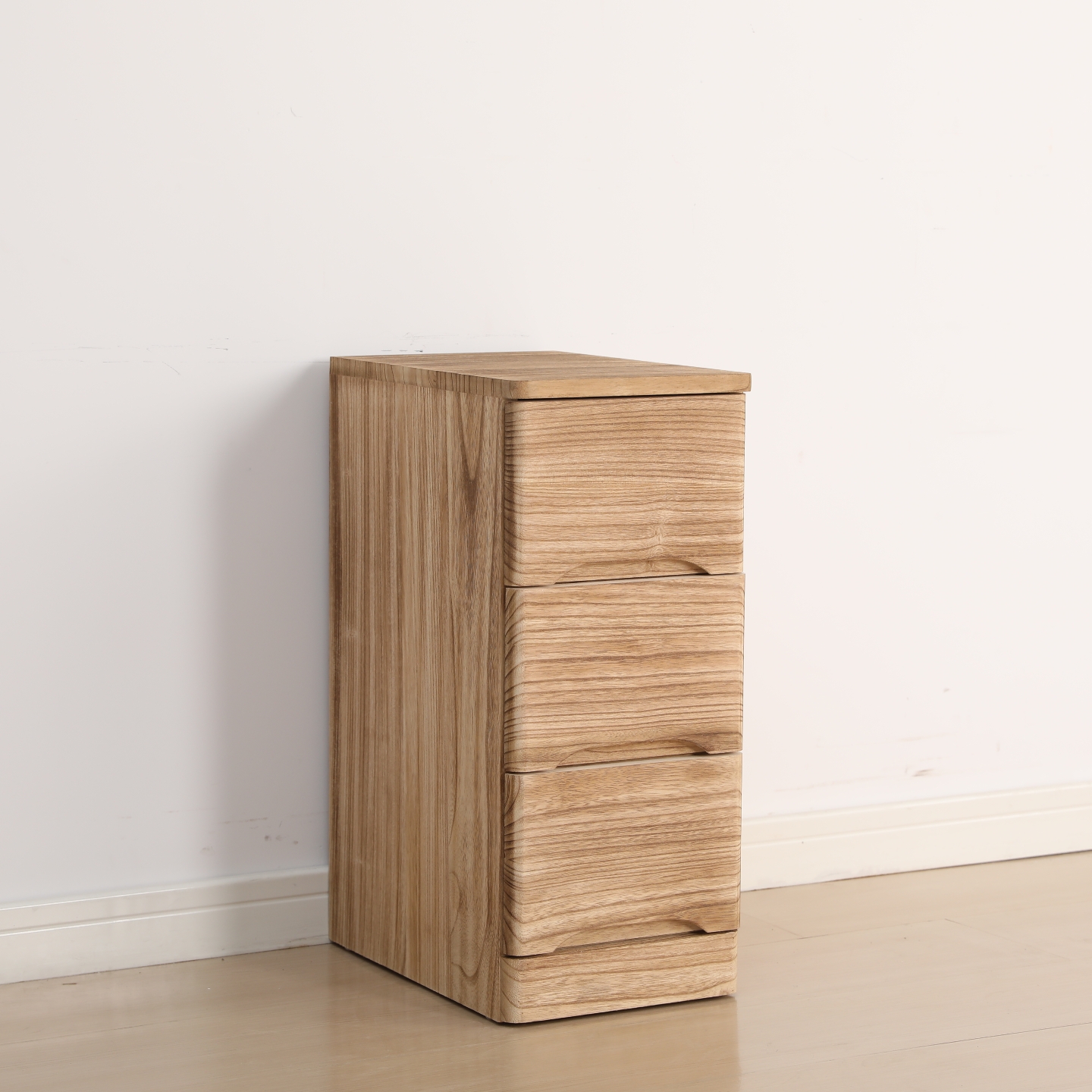 轻烧色碳化全实木床头柜小型简约现代超窄储物柜抽屉式收纳柜25窄