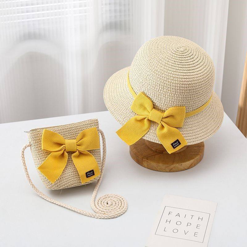 儿童渔夫帽夏季薄款沙滩帽春秋款女孩蝴蝶结公主帽女童包包草帽潮,服饰配件/皮带/帽子/围巾,防晒帽,淘宝优惠券,粉丝福利购,淘宝优惠卷