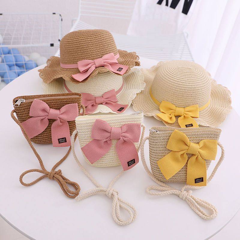 儿童帽子夏季女童帽遮阳大檐海边沙滩帽亲子防晒草编蝴蝶结太阳帽,服饰配件/皮带/帽子/围巾,防晒帽,淘宝优惠券,粉丝福利购,淘宝优惠卷
