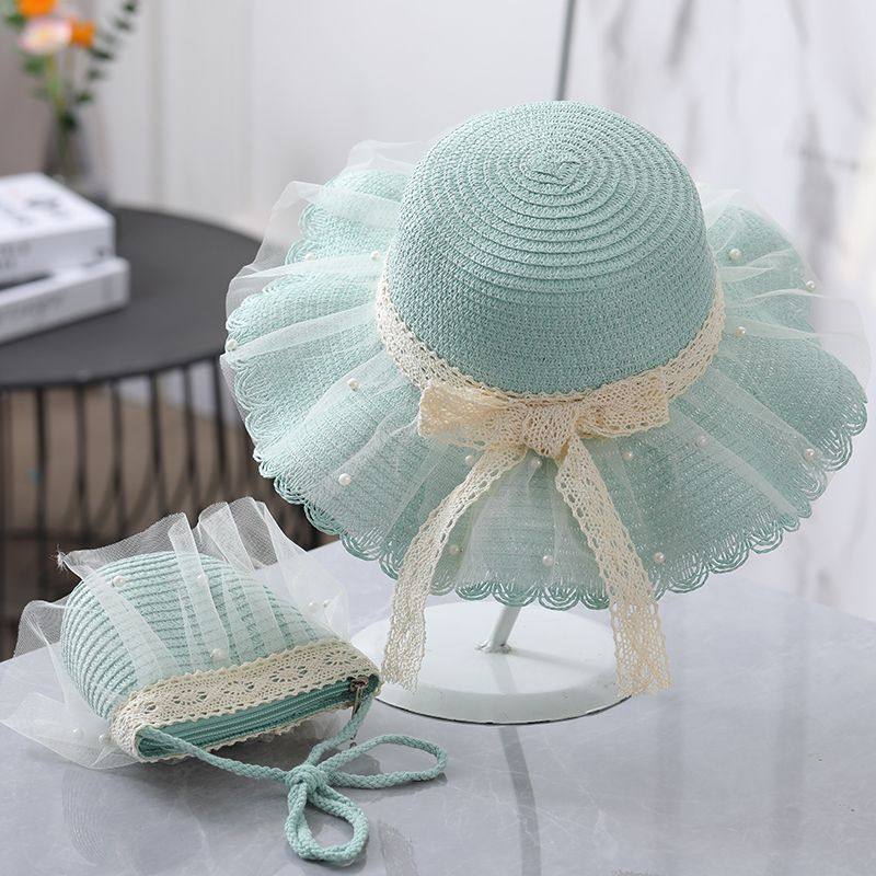 儿童防晒帽子夏季女童遮阳帽草帽宝宝太阳帽蕾丝公主沙滩渔夫帽,服饰配件/皮带/帽子/围巾,防晒帽,淘宝优惠券,粉丝福利购,淘宝优惠卷