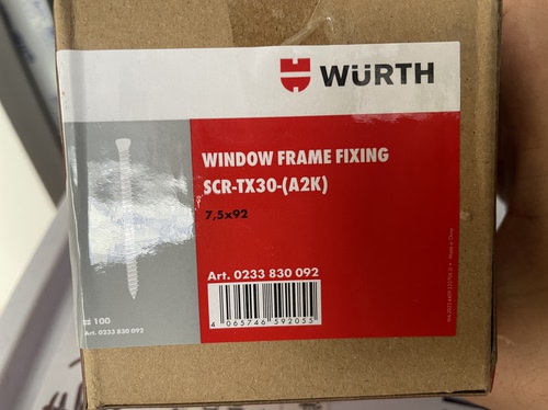 伍尔特WURTH自切螺丝门窗安装辅材自切螺丝国产款92mm-152mm