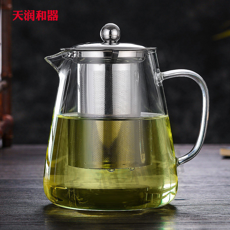 天润和器防爆裂耐热玻璃不锈钢过滤花茶壶功夫红茶泡茶杯包邮|msdalam kategori pinggan mangkuk, set teh, teko - dari Buy2taobao.com untuk memberikan perkhidmatan ejen Taobao profesional membeli