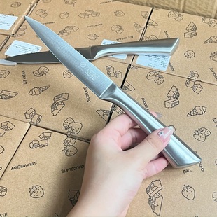 一体成型不锈钢水果切刀厨房刨皮小刀全钢无缝家用果皮刀小型菜刀