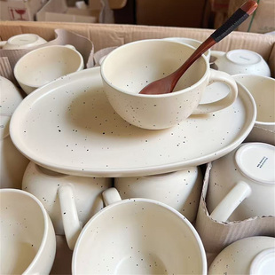 ins泼墨早餐碗陶瓷早餐杯大容量酸奶燕麦片碗高颜值马克杯耐高温