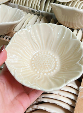 德化花型陶瓷碗高颜值下午茶甜品碗沙拉奶昔碗燕窝饭碗粥碗酒店用