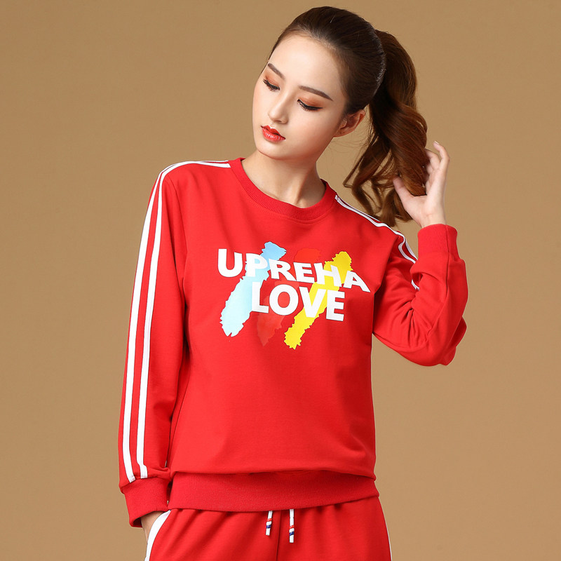 鬼步舞衣服女广场舞服装新款长袖上衣秋冬加厚曳步舞运动跳舞卫衣