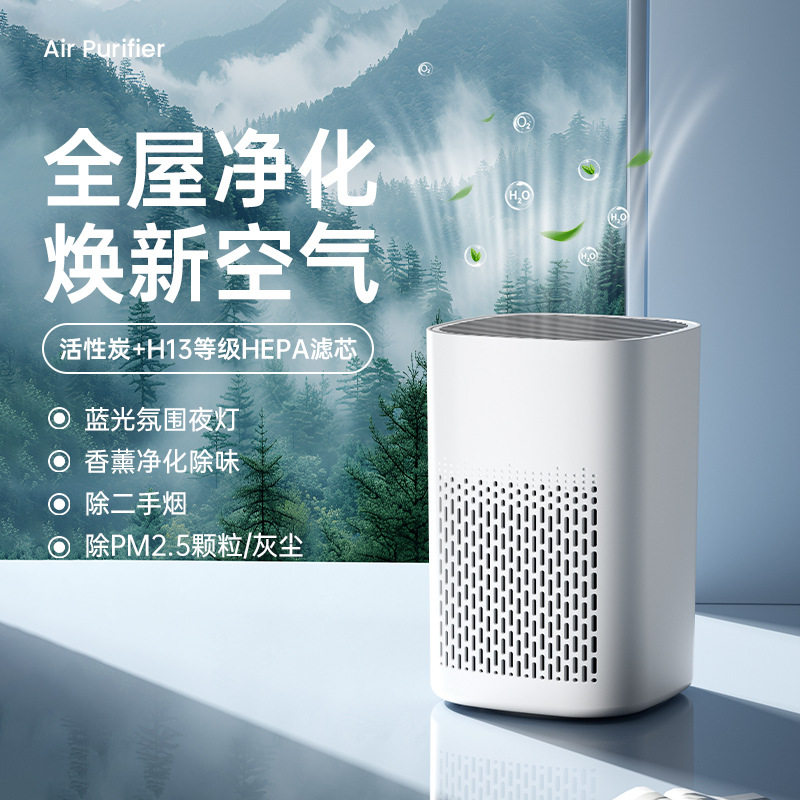 跨境空气净化器家用除甲醛去异味净化器桌面室内除尘USB空气净化