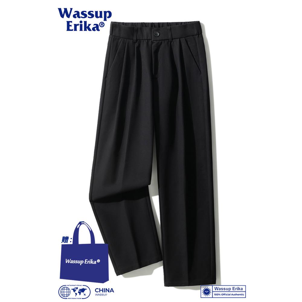 WASSUP ERIKA日系西装裤男款秋季潮牌休闲垂感春秋宽松直筒裤子男
