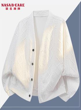 NASAB-EARE法式艺术提花针织衫开衫夹克男士春秋新款卫衣休闲外套