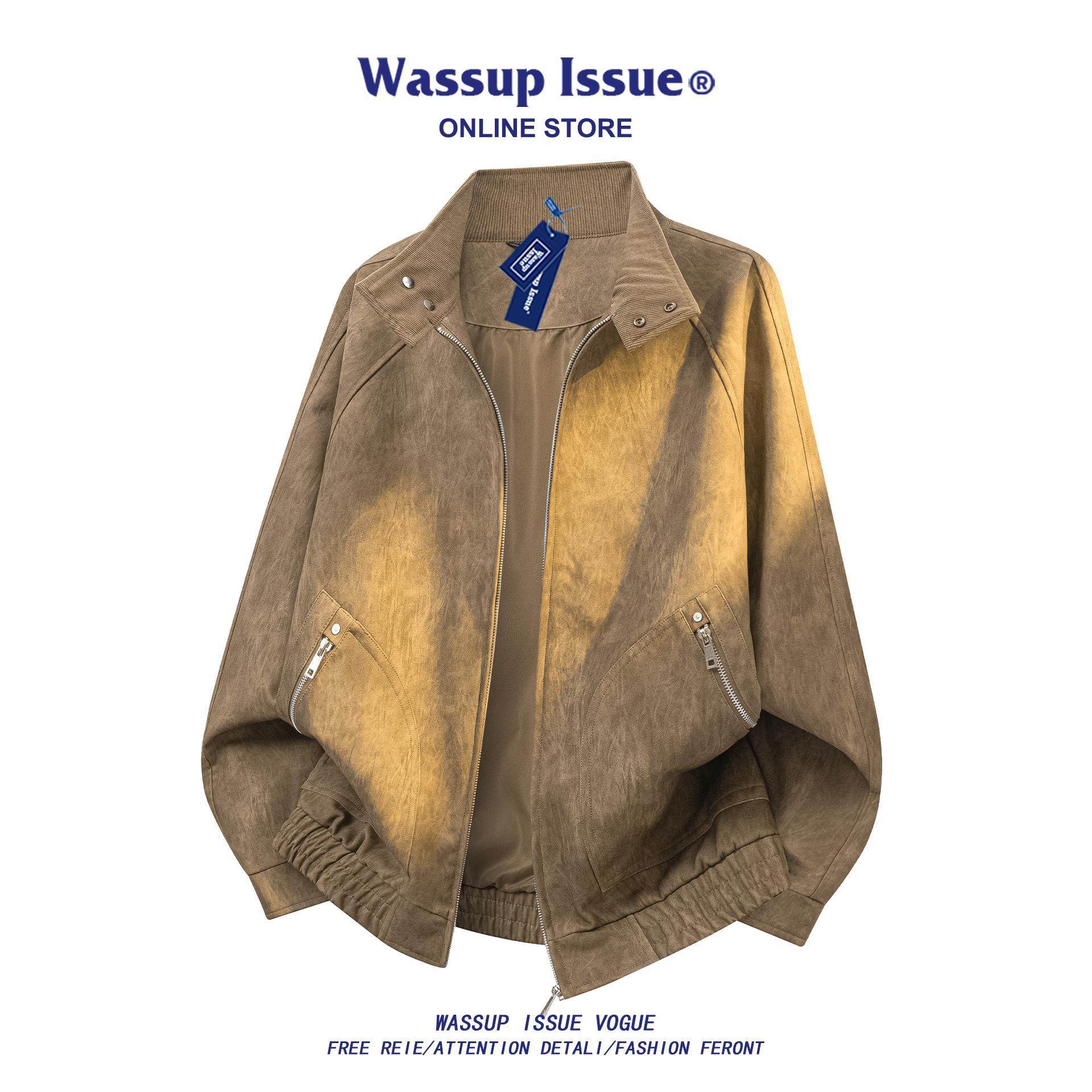 WASSUP ISSUE日系复古西服男款春秋潮牌高级感痞帅休闲西装外套男