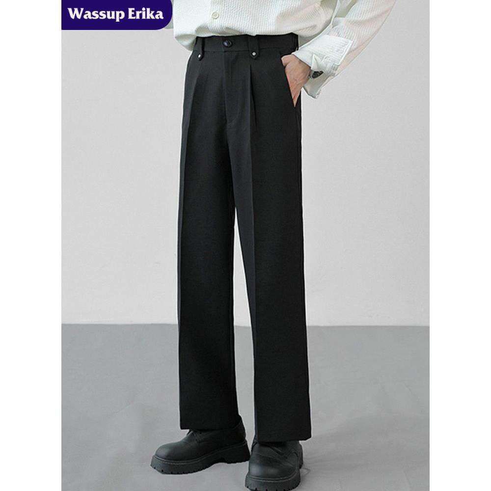 WASSUP ERIKA商务直筒西裤男款夏季新款宽松高级感休闲阔腿九分裤
