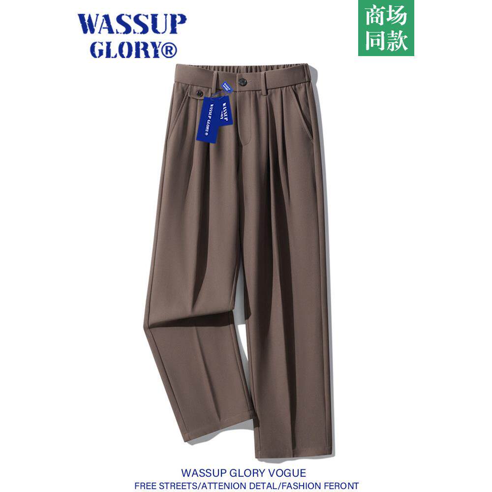 WASSUP GLORY西裤男款春季西装裤宽松正装裤子直筒休闲裤阔腿长裤