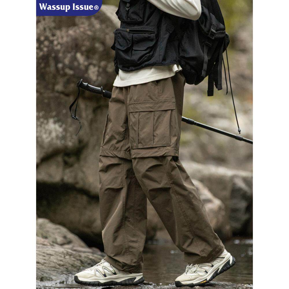 WASSUP ISSUE美式工装裤男款秋季高街风多口袋宽松休闲直筒长裤男
