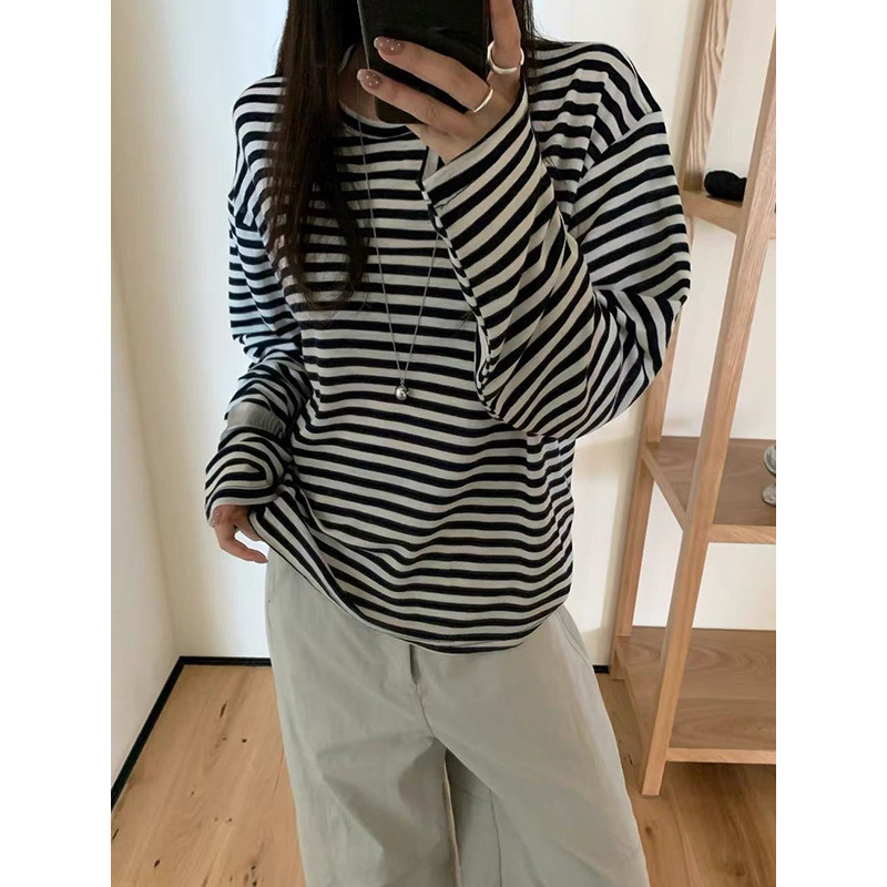 元派bluepops2025秋季新款全羊毛柔软针织衫宽松套头打底毛衣女