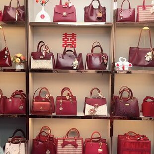 孤品品牌红色女士包包新娘手提包大气中年妈妈婚包高品质特价