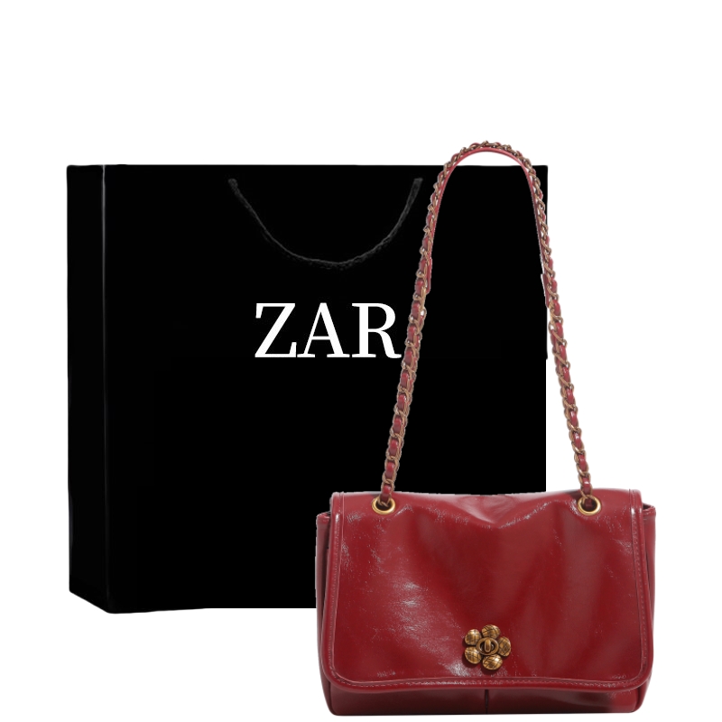 红色包包女结婚新娘包腋下包小众链条托特包大容量日常可用斜挎包