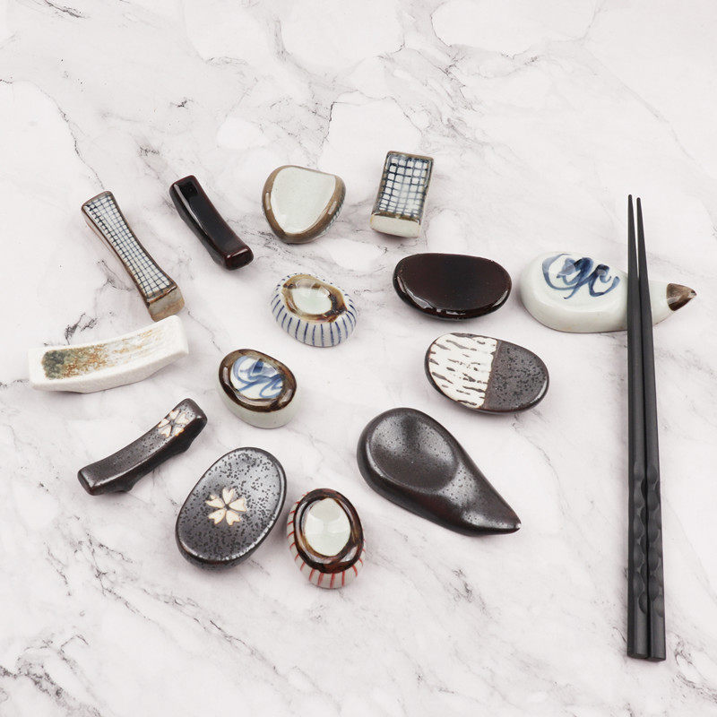 日式筷子架汤勺托摆台筷托三分烧陶瓷日韩餐厅酒店黑色樱花餐具,餐饮具,筷子架,淘宝优惠券,粉丝福利购,淘宝优惠卷