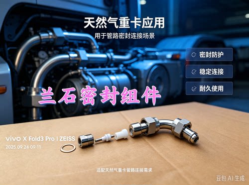 适用豪沃T7HTX汕德卡C7HG7S 豪瀚N7G解放大运LNG气瓶兰石密封组件