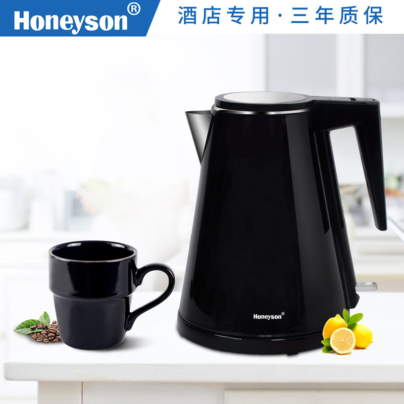 Honeyson酒店烧水壶1.2L双层防烫图片