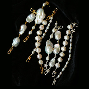 小众设计感天然异形巴洛克珍珠延长链女时尚复古实用配饰加长链男