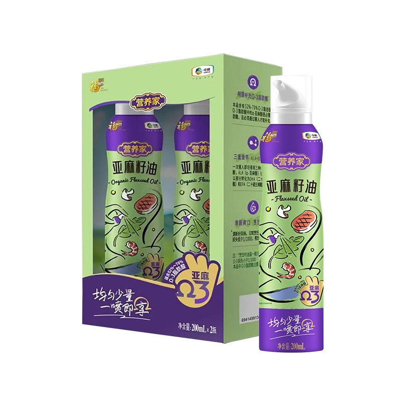 中粮福临门营养家亚麻籽油200ml 精装油喷雾型图片