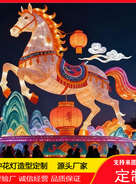 马年大型节日春节市政花灯春节灯笼灯组政府新年元宵景区厂家定制