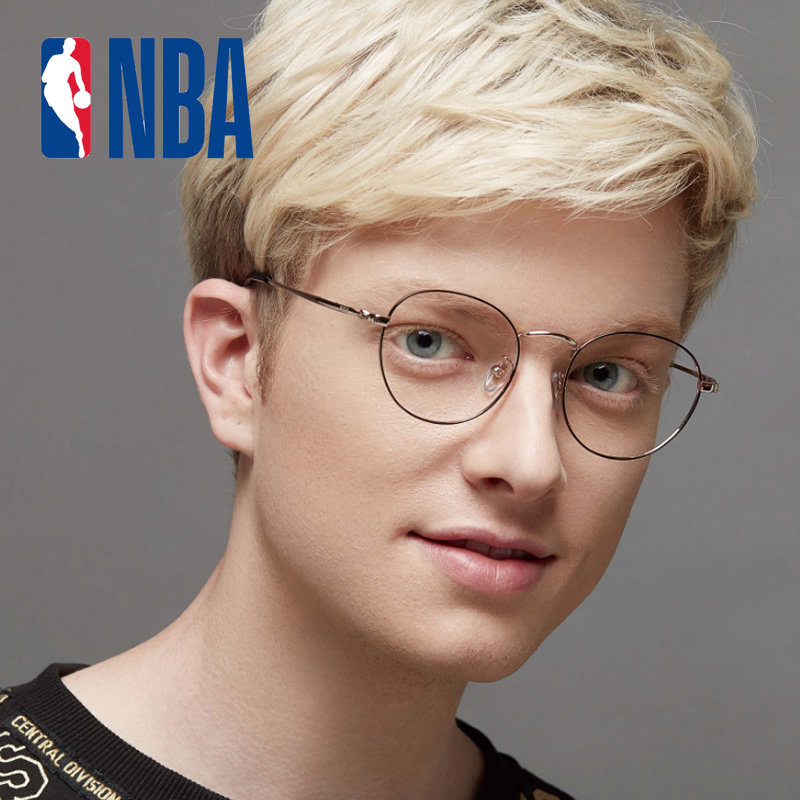 NBA3015 复古近视眼镜架文艺男女学生黑圆框可配防辐射抗蓝光镜片